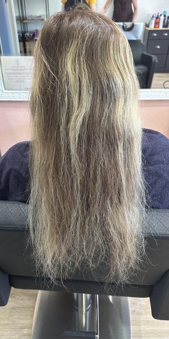 Avant, Balayage sur cheveux longs