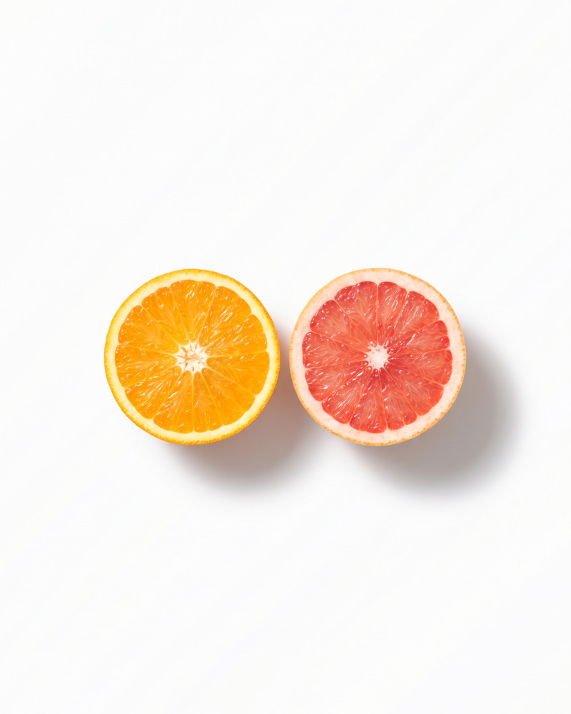 Orange et pamplemousse