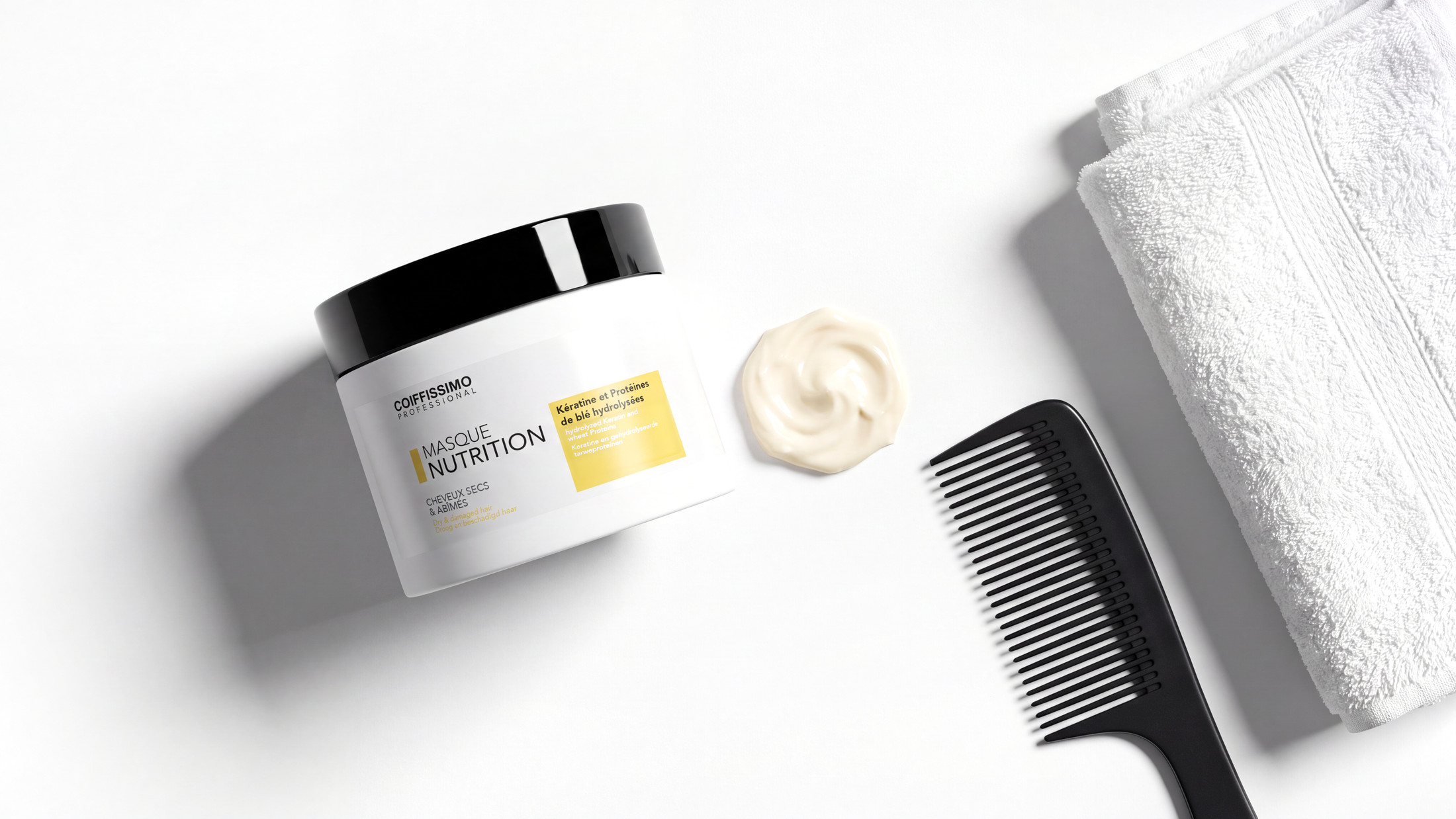 Masque nutrition Coiffissimo au bac, vue de dessus
