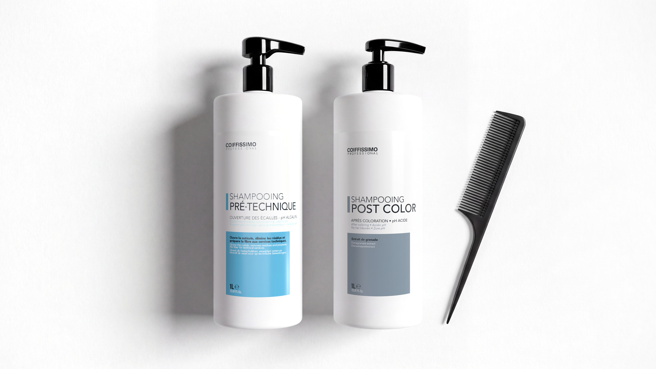 Shampooing pré-technique avec le shampooing Post Color, vue de dessus
