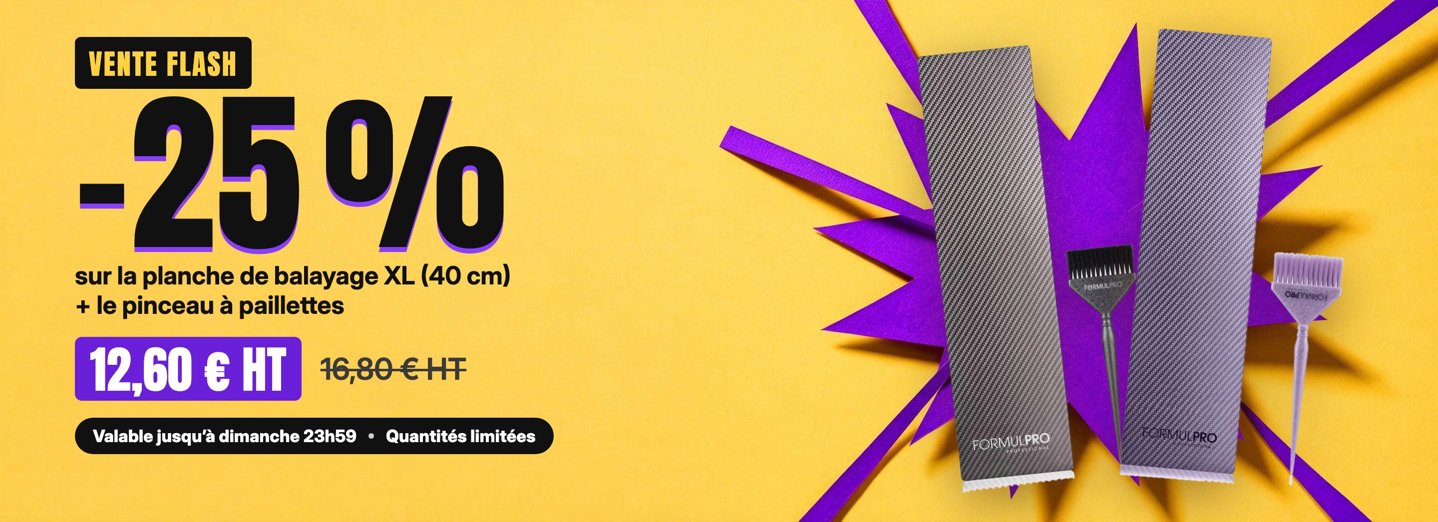 Vente flash -25 % : Planche à balayage carbone XL (40 cm) + pinceau à paillettes
